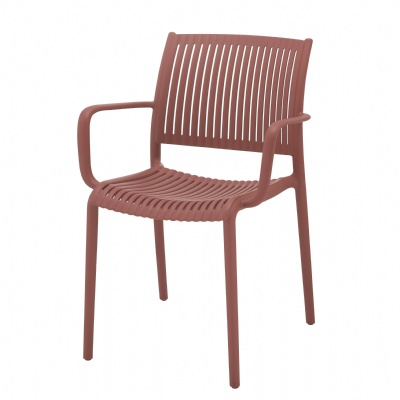 Contemporary PP Plastic Outdoor armChair Nordic Style Modern Cafe Chairs