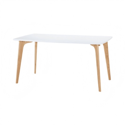 Restaurant Furniture Table Modern Dinning Set MDF White Solid Wood Cheap Dining Tables For Sale