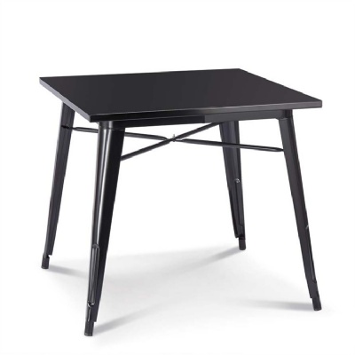 Mesa Tolixs Cubierta de Madera Mate Industrial Style Durable Metal Dining Table