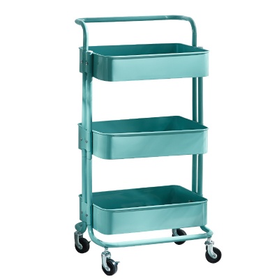 Heavy Duty Kitchen Slim Rolling Organization Storage Holder With Wheels and Handle