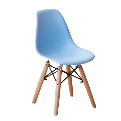 Wholesale price Plastic Kids dining chair with wood leg